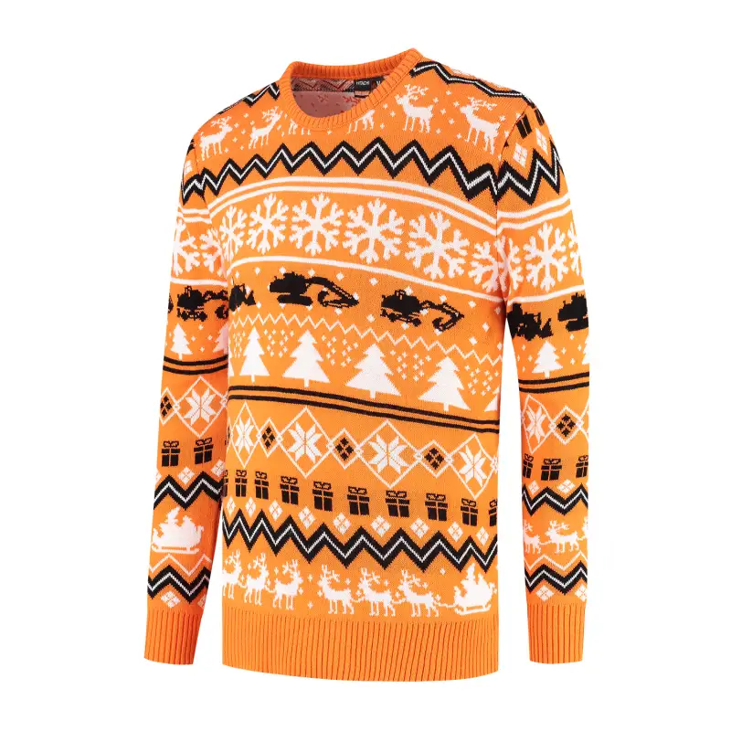 Hitachi custom kersttrui kerstsweater zijkant