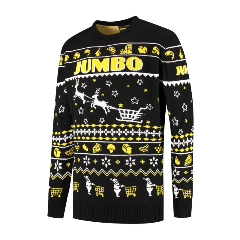 Jumbo custom kersttrui kerstsweater zijkant