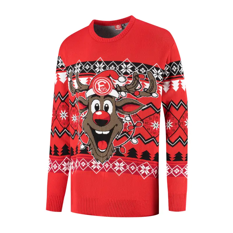 Fortuna Düsseldorf custom kersttrui kerstsweater zijkant